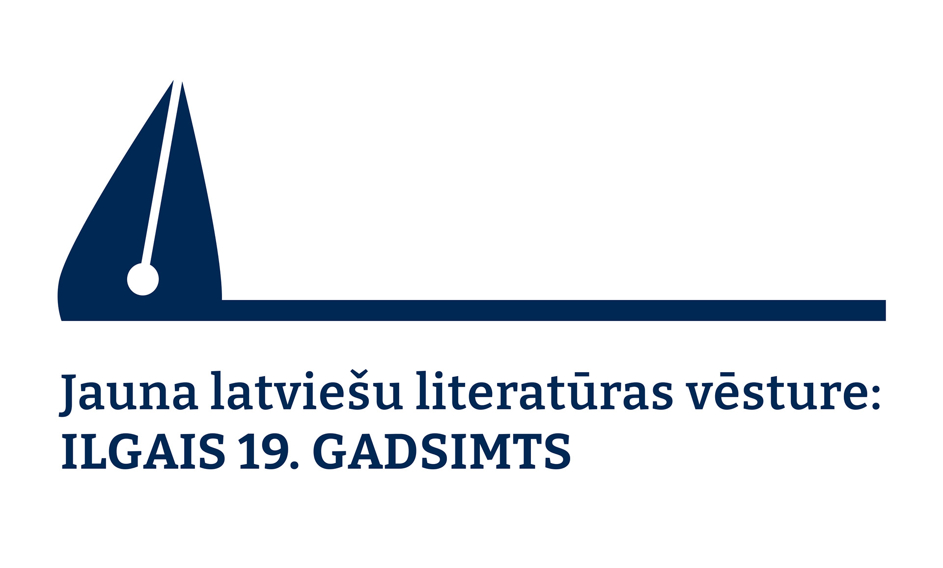 Uz baltā fona tumšiem ziliem burtiem - “Jauna latviešu literatūras vēsture: ilgais 19. gadsimts”.